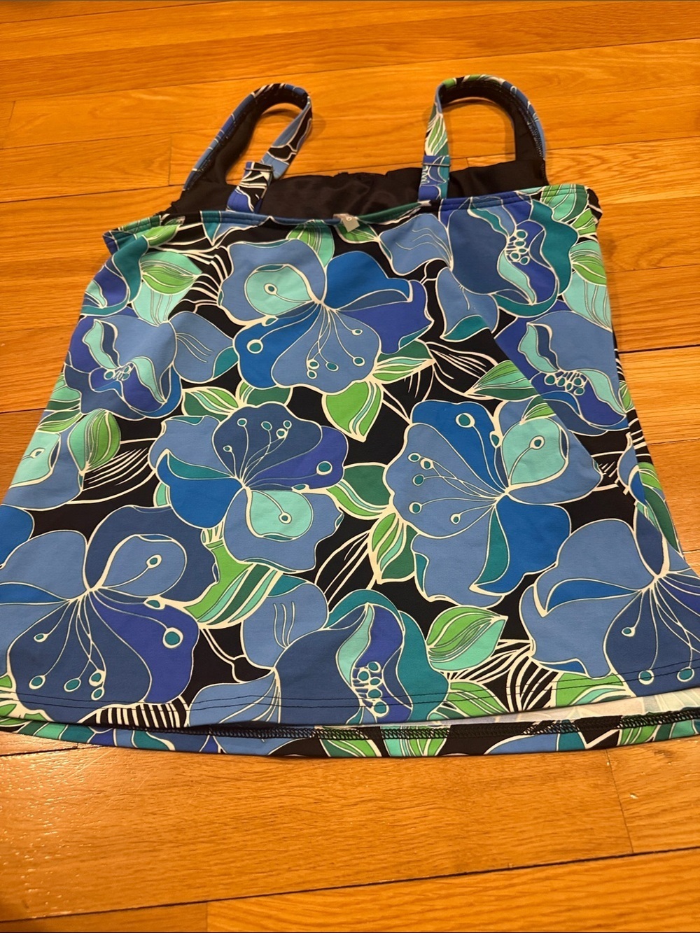 Lands’End floral swim tankini top size 10D . - Picture 4 of 8